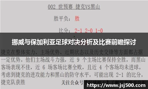 挪威与保加利亚足球对决分析及比赛前瞻探讨
